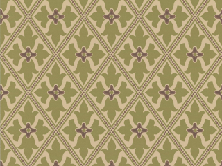 Bayham Abbey - Citrine Tapete von Little Greene mit klassischem Muster