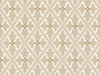Beige gemusterte Tapete Bayham Abbey - Meteor von Little Greene