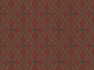 dunkelrote gemusterte Tapete Bayham Abbey - Spanish Gold Little Greene