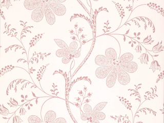 Licht rosa Blumentapete Bedford Square - Hellebore von Little Greene