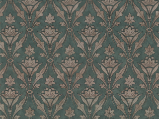 Little Greene Borough High Street - Weld Tapete mit einem blau-grünen Hintergrund