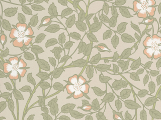 Blumenbehang in Pastellfarben - Briar Rose Green Mist von Little Greene