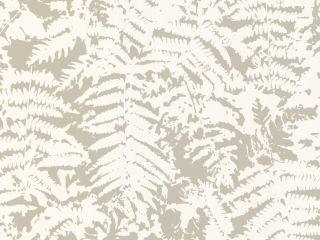 Tapete von Little Greene mit sehr großen Blättern in beigen und taupefarbenen Farbtönen Fern - Gilver