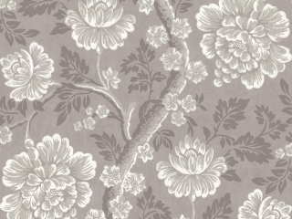 Monochrome Blumentapete Gustav - Throphy