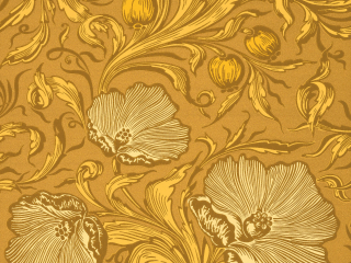 Little Greene Mohnpfad - Gelb-Rosa