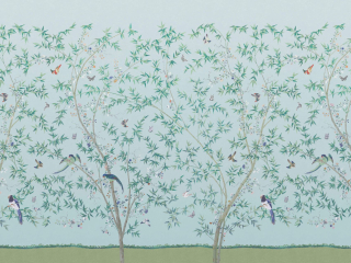 Belton Scenic - Pavilion Tapete von Little Greene