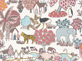 Little Greene Tapete Tierreich Confetti