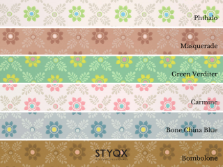 Little Greene Ditsy-Block - Karmesin