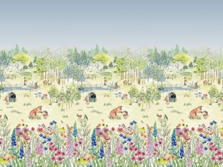 Little Greene Tapete Potters Waldfrühling