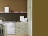 Little Greene - Light Bronze Green 123 in der Küche an der Wand
