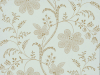 Little Greene Tapete Bedford Square - Larimar hellblau mit Ockergelb