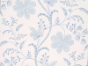 Weiße Tapete mit blauem Blumenmuster Bedford Square - Porcelain