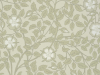 Grüne Tapete mit beigen Blumen von Little Greene - Briar Rose - Green Stone