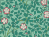 Farbenfrohe Blumentapete Little Greene Briar Rose - Green Verditer