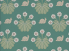 blau/grün Tapete Burges Snail - Ocean von Little Greene mit hellrosa Blumen