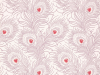 Rosa Tapete mit Pfauenfedern von Little Greene Carlton House Terrace - Valentine