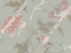 Little Greene Tapete mit großen bunten Blumen Chine Rose - French Grey Lustre