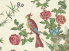 Darwin - Provence Tapete von Little Greene mit roten und blauen Blumen und großen bunten Vögeln