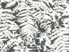 Tapete von Little Greene mit weißen Blättern auf schwarzem Hintergrund Fern - Off Black