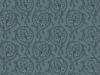 Hoja - Air Force Blue Tapete von Little Greene mit zierlichen Schnörkeln und Blumen