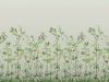 Bird & Bluebell - Pea Green von Little Greene mit Vögeln, Bäumen und Blumen