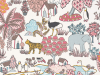 Little Greene Tapete Tierreich Confetti