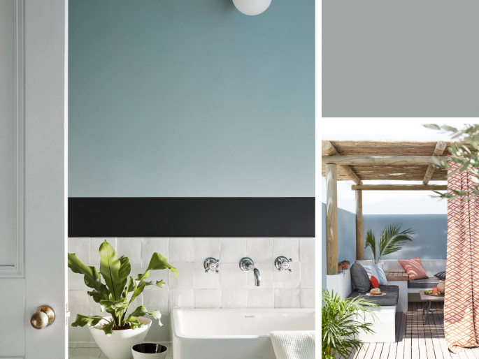 Little Greene - Bone China Blue 107 an der Wand