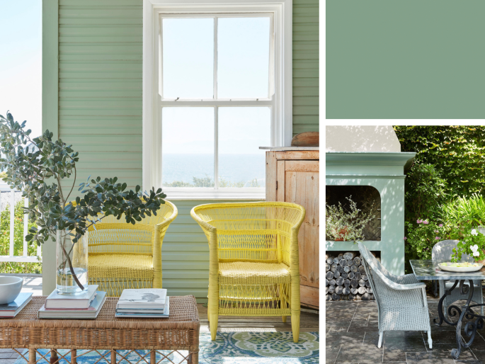 Little Greene - Aquamarine Deep 198 Lack an einem Ferienhaus