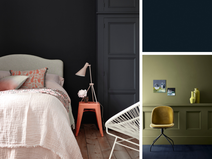 Little Greene - Basalt 221 auf Schrank und Wand