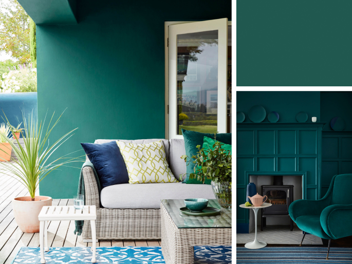 Little Greene Intelligent Gloss - Mittleres Azurgrün 96