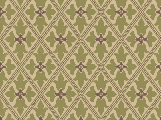 Bayham Abbey - Citrine Tapete von Little Greene mit klassischem Muster
