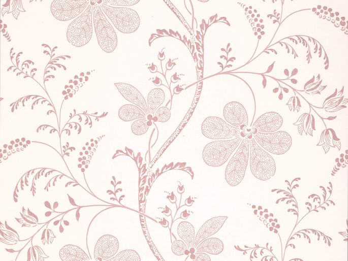 Licht rosa Blumentapete Bedford Square - Hellebore von Little Greene