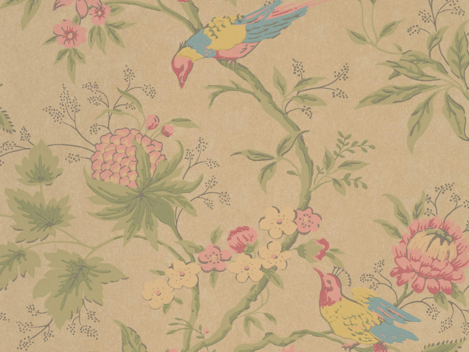 Brooke House - Pergamenttapete von Little Greene