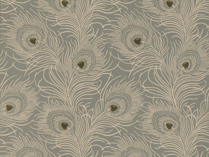 In Taupe-Tapete Carlton House Terrace - Slate von Little Greene