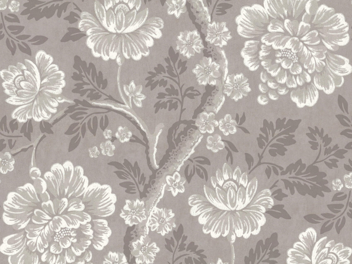 Monochrome Blumentapete Gustav - Throphy