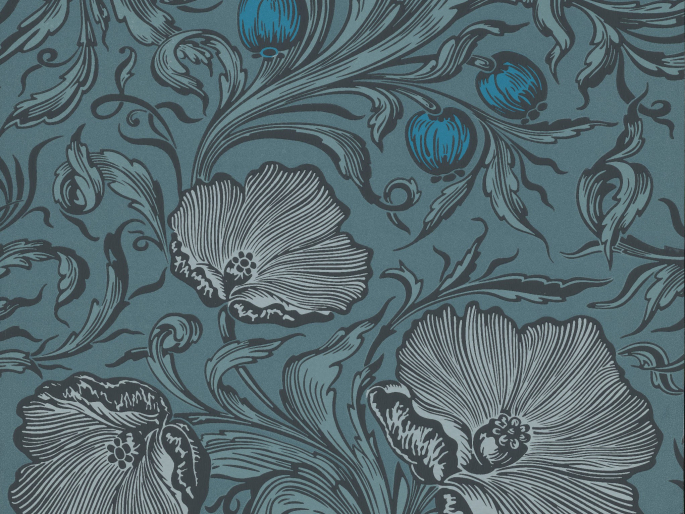 Little Greene Mohnpfad - Air-Force-Blau