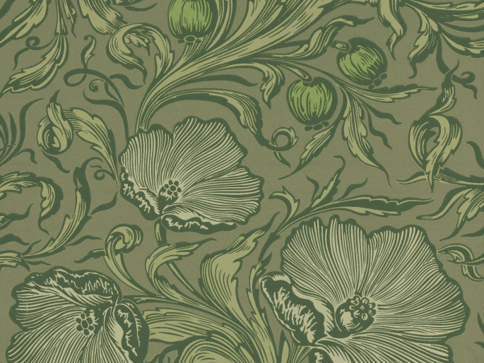 Little Greene Poppy Trail - Salbeigrün