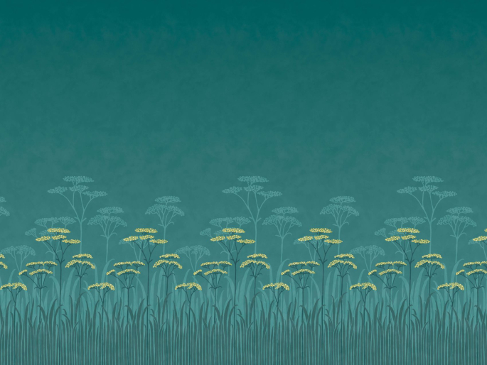 Achillea - Aurora Tapete von Little Greene