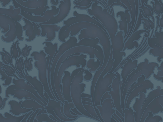 Little Greene Tulip - Blau-Schwarz