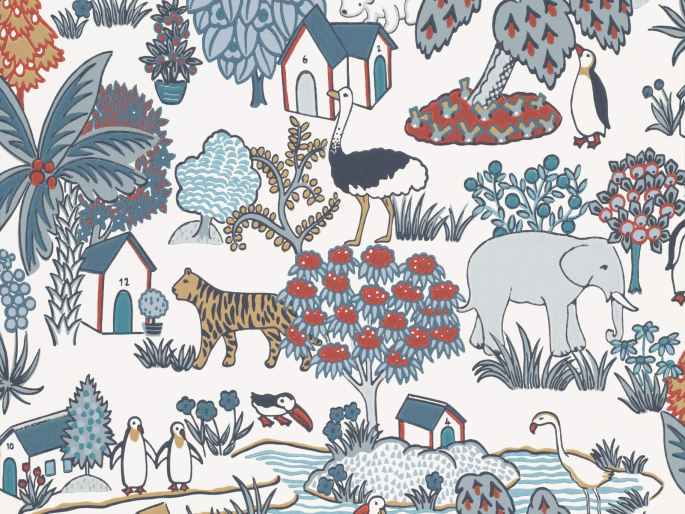 Little Greene Tapete Tierreich Bassoon
