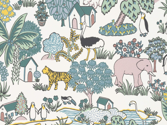 Little Greene Tapete Tierreich Florenz