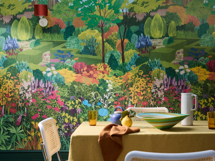 Little Greene Schlossgarten - blasses Limettengrün
