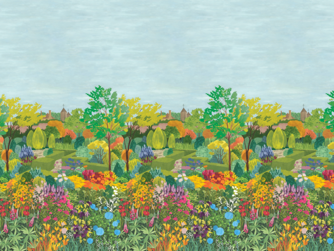 Little Greene Schlossgarten - blasses Limettengrün