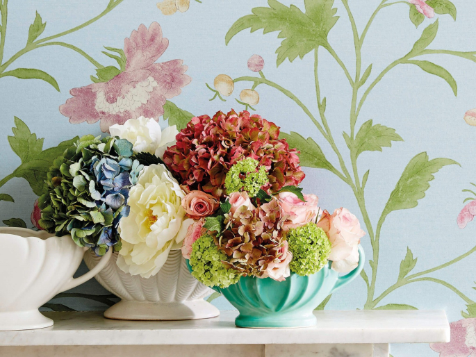 Little Greene Chine Rose - Blauer Glanz