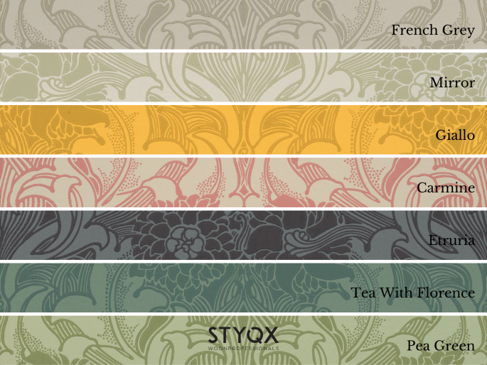 Little Greene Dahlienranke - Erbsengrün