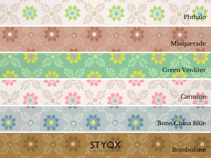 Little Greene Ditsy-Block - Phthalo