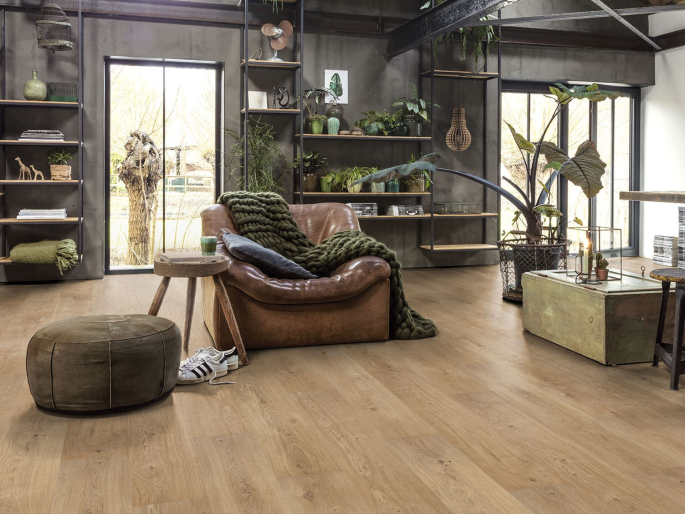 Floorify Große Dielen Cognac F019T - klicken Vinyl