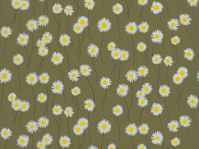 Little Greene Moon Daisies - Olivfarbe