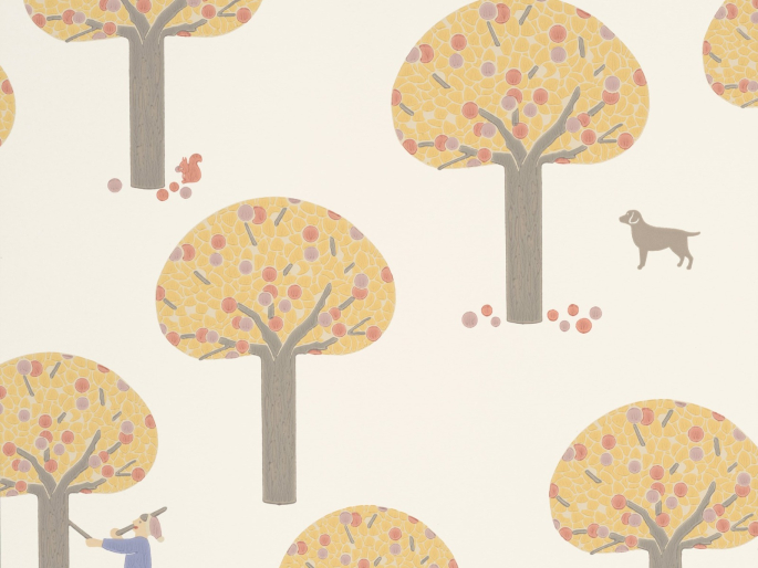 Little Greene Tapete Rodney Street Light Gold
