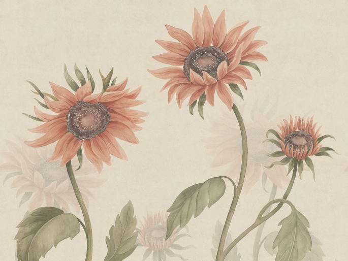 Sandberg Sonnenblumen - Pfirsich